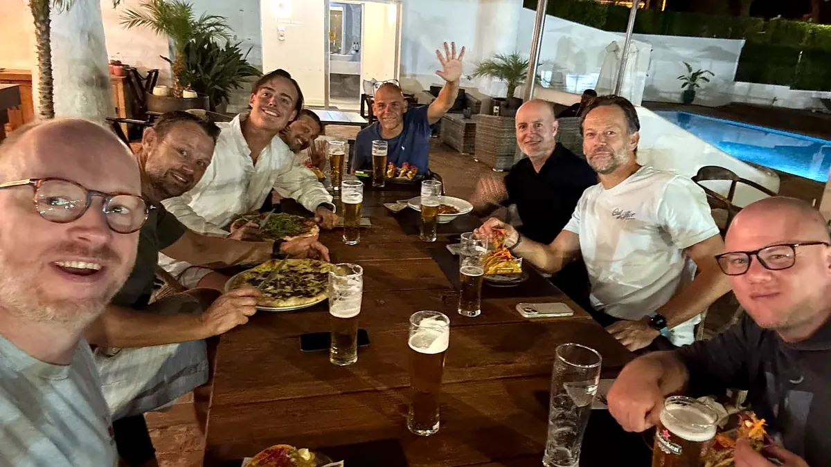 Dîner avec l'équipe