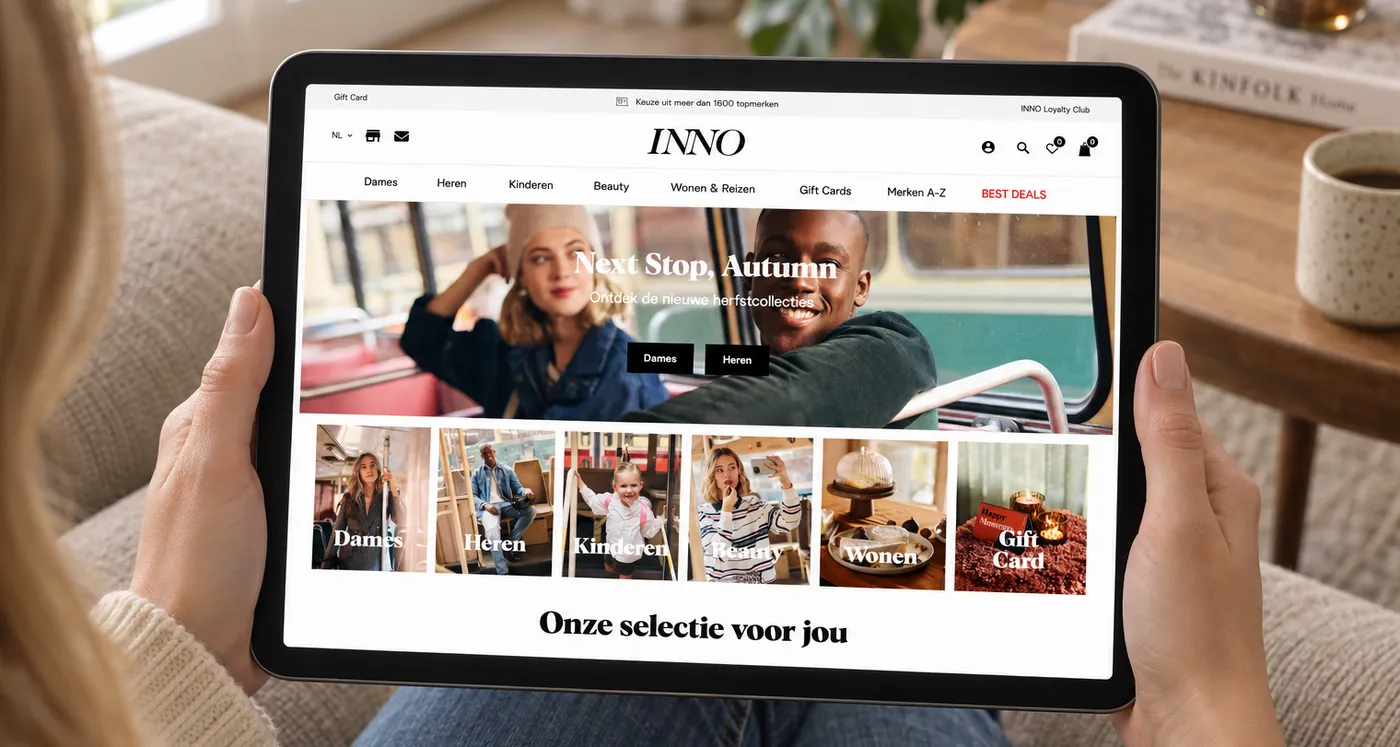 Der Webshop von INNO auf einem Tablet