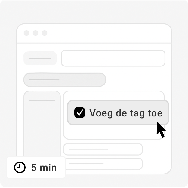 Voeg de tag toe