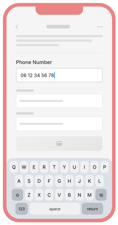 Phone field with wrong keyboard